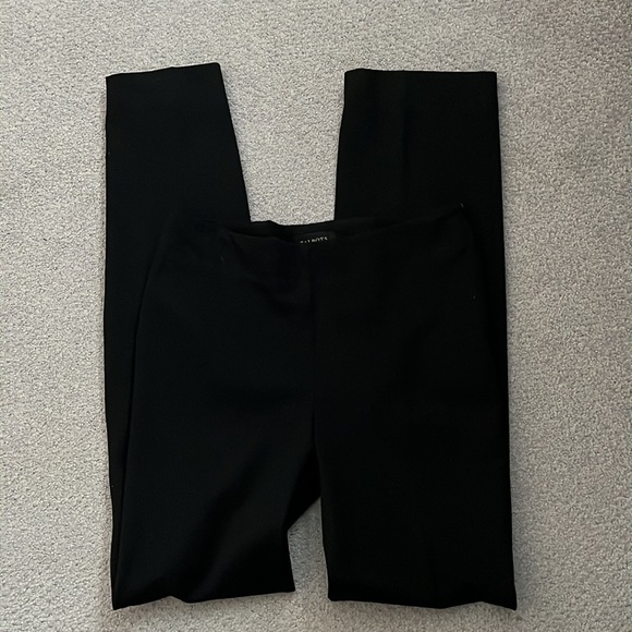 Talbots black flat front side zip mid rise pants women’s slacks Sz 12 L - Picture 1 of 7